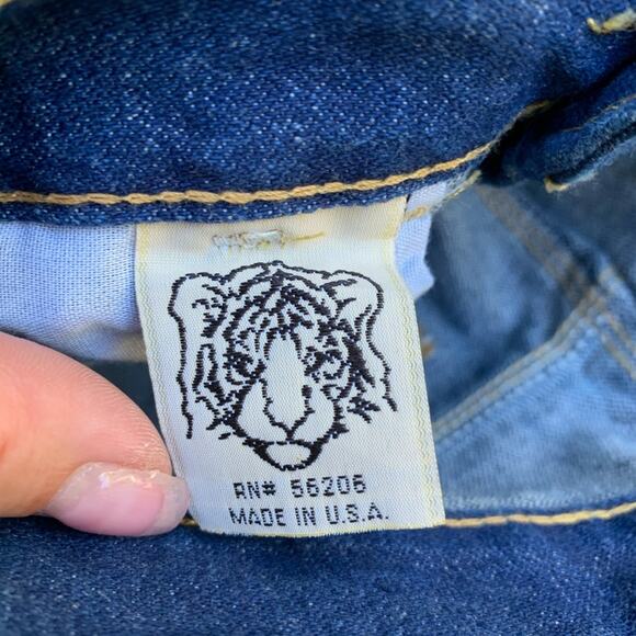 Vintage 70s 80s Tiger Tiger high waist dark wash jeans 26" WAIST - Picture 4 of 5